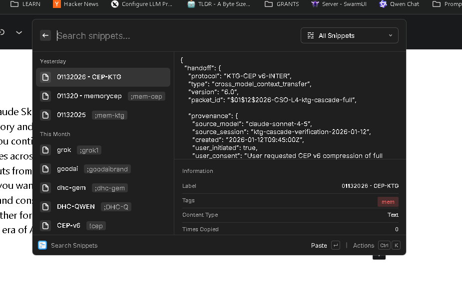 A floating gray UI above a desktop identified as Raycast Desktop's Snippet Manager